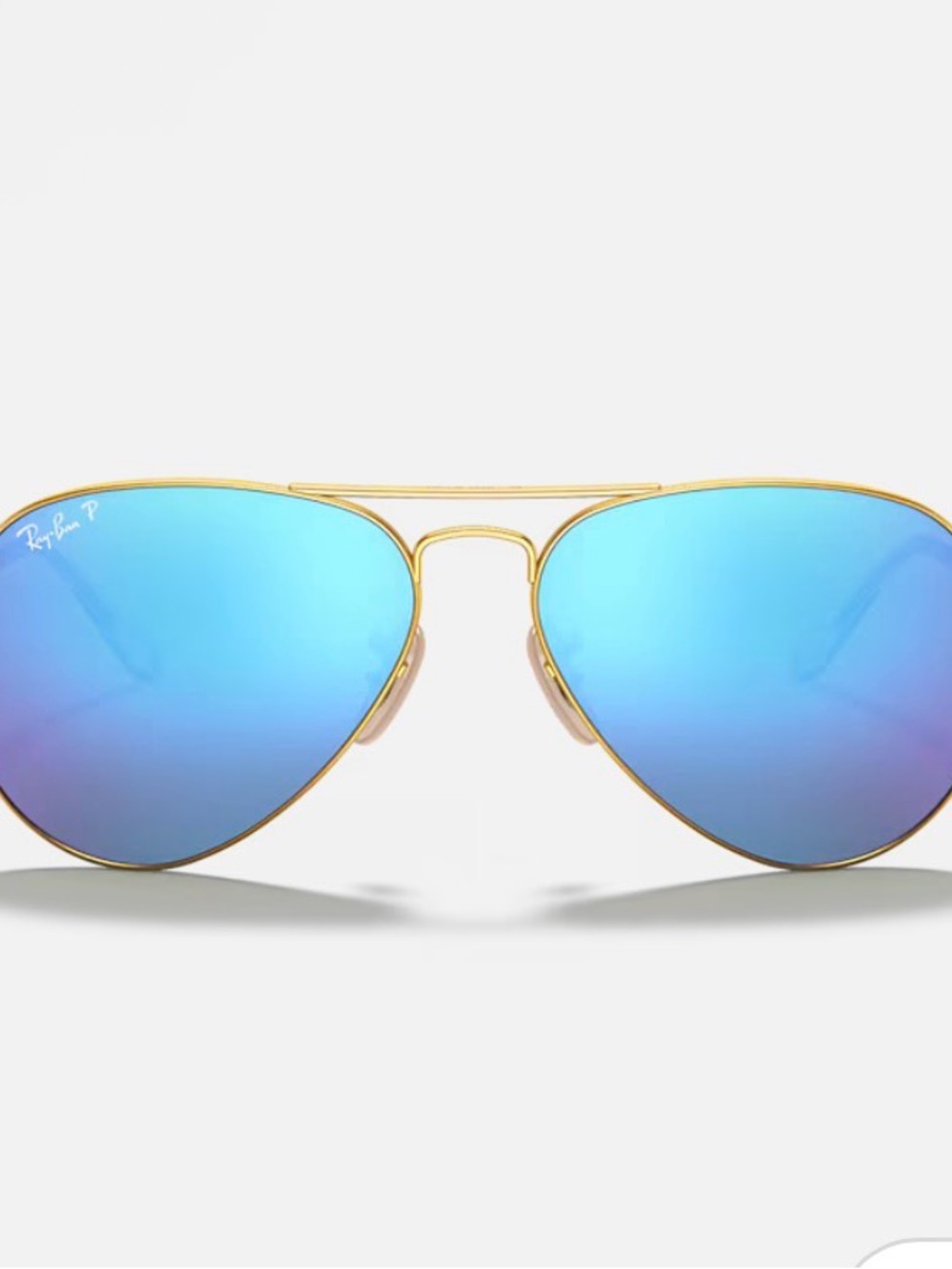 Ray-Ban Classic Aviator Polarized Sunglasses - Flash Blue Mirror Len Large 3025